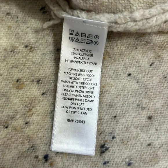 Jessica Simpson Beige/Speckled Cowl Neck Sweater - Picture 4 of 6